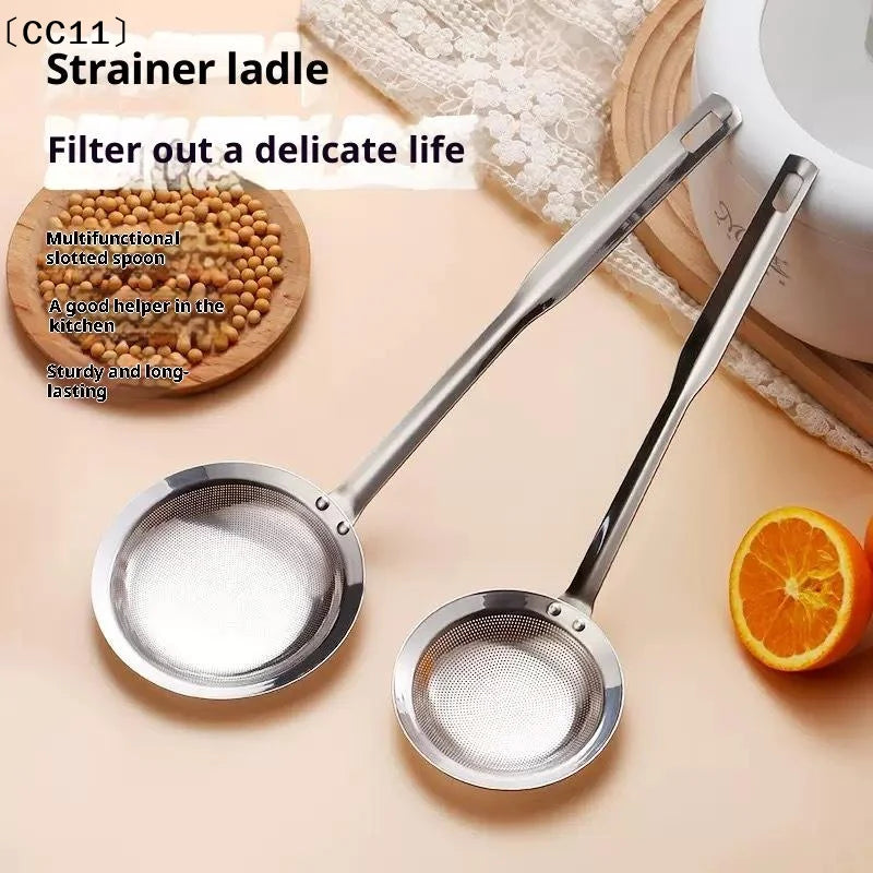 Stainless Steel Fine Mesh Fat Skimmer Spoon Strainer Oil Skim Grease Qme