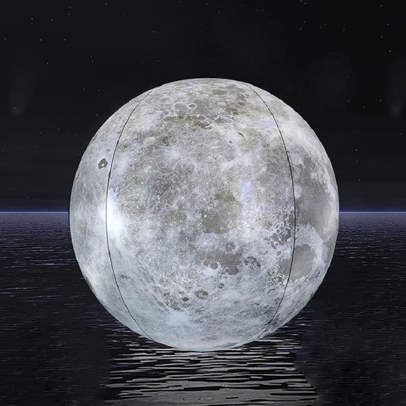PVC40cm moon filled led16 color remote control light ball outdoor swimming pool layout inflatable floating ball beach ball Qme