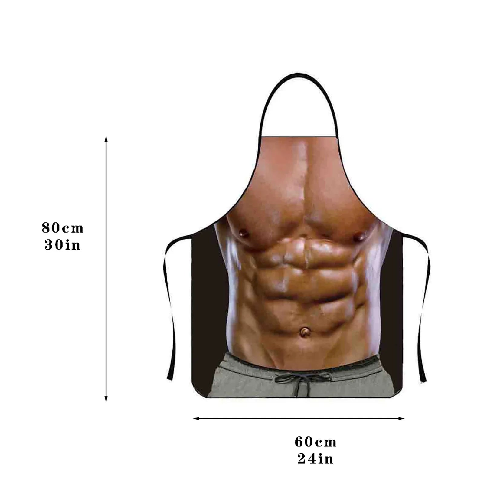 Fun Men's Cooking Carbecue Apron Home Multipropose Baking Cleanning Accessories Creative Muscle Prank Holiday Gift Qme