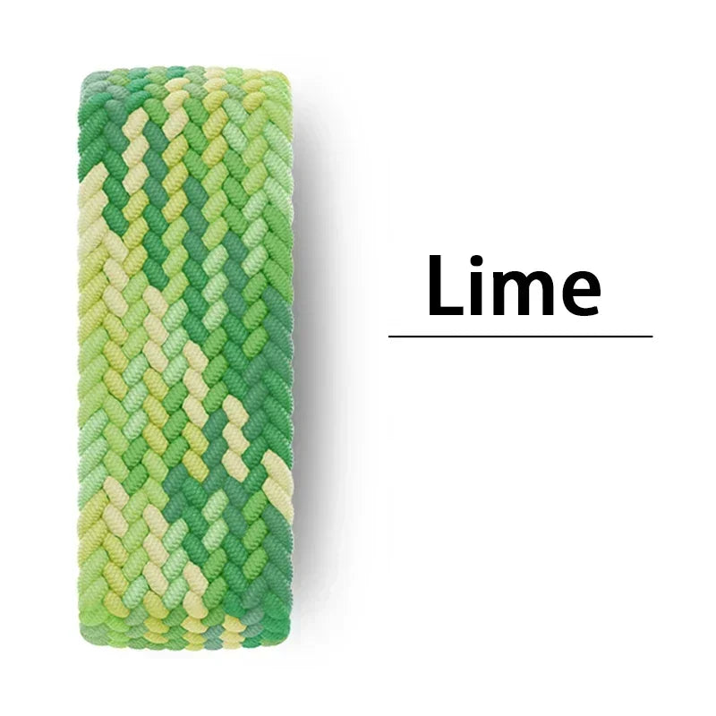 Braided Solo Strap For Apple Watch Band 45mm 49mm 44mm 42mm 41mm 40mm Nylon Correa Bracelet iWatch series 9 7 SE 6 8 5 Ultra 4 3 Qme SummerGr 38mm 40mm 41mm M