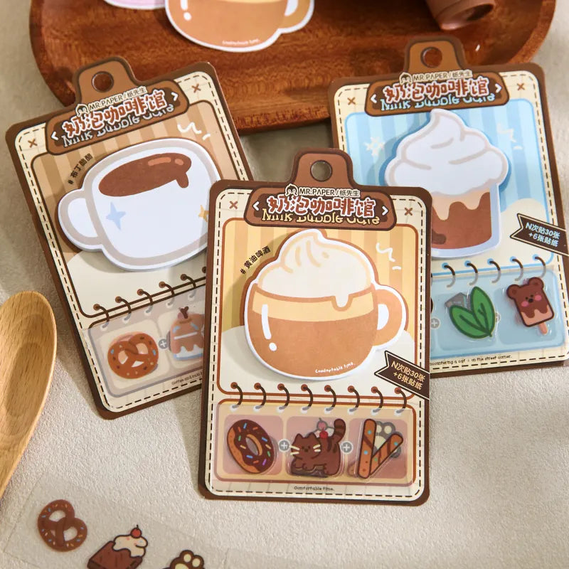 30 Sheets Kawaii Cute Daily Do-It Check List Memo Pad INS Cartoon Message Paper Sticky Notes for Scrapbooking School Supplies Qme