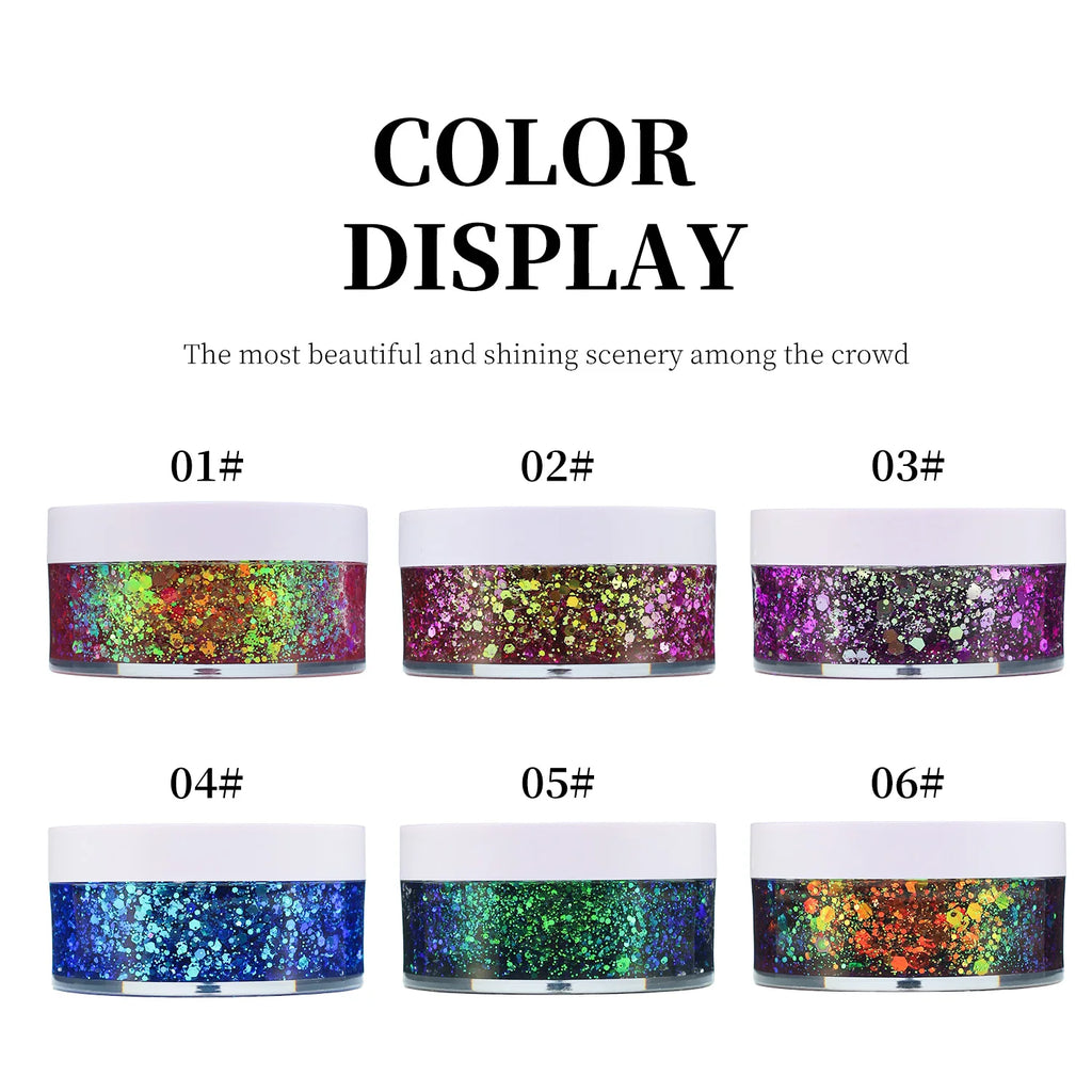 Chameleon Glitter Powder Long-lasting Waterproof Shiny Suitable Hair Qme