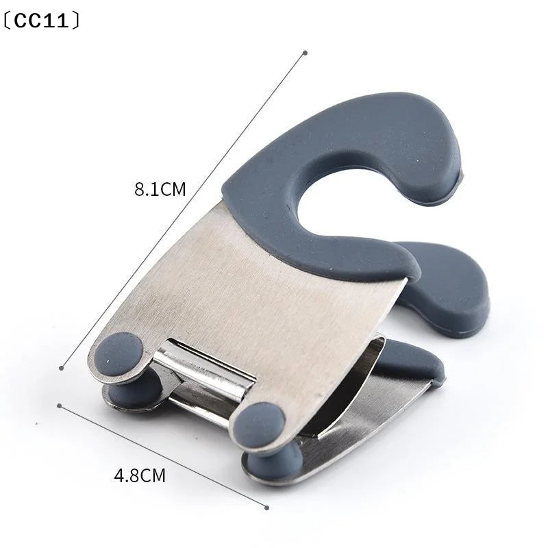 Pot Spoon Holder Clip Anti Scald Silicone Grip Spatula Fork Cooking Qme