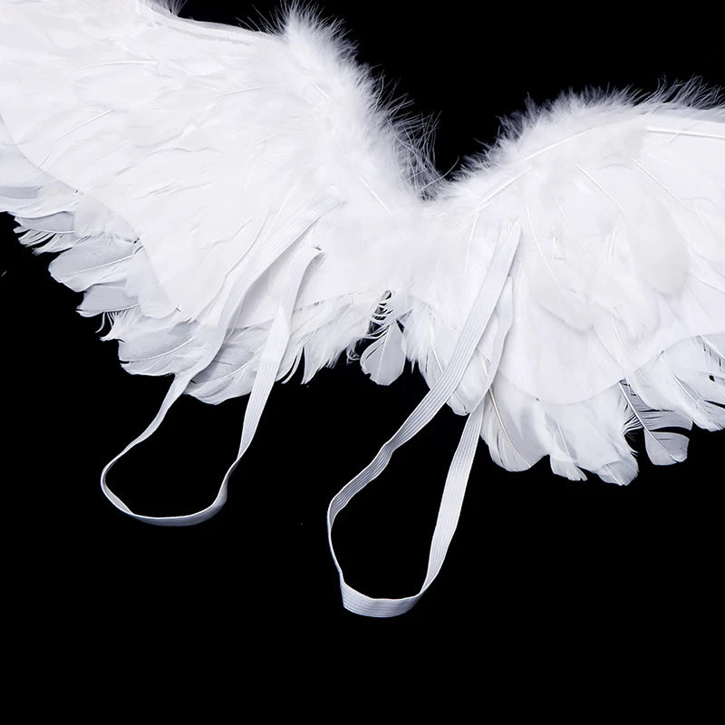Swallow shape White Angel Wings With Elastic Straps For Kids Party Cosplay Halloween Birthday Decoration Qme