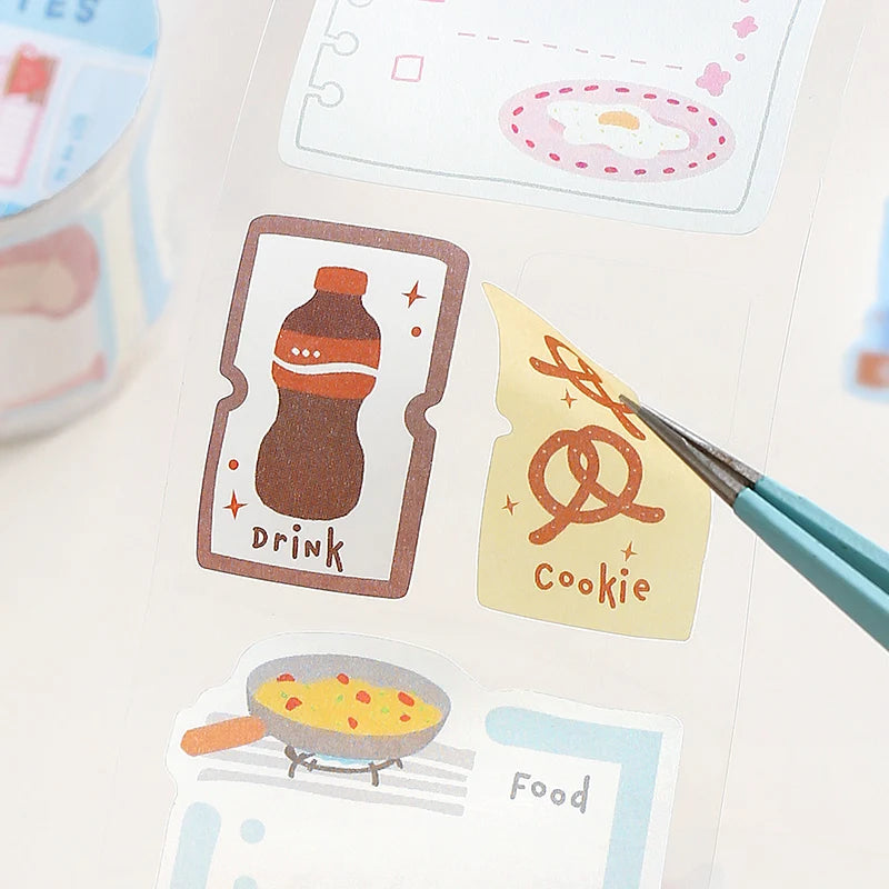 Kawaii Cartoon 50mm*3m PET Tape - Creative Masking Tapes for Journaling Gadget Wrapping Collage Scrapbooking School Statione Qme
