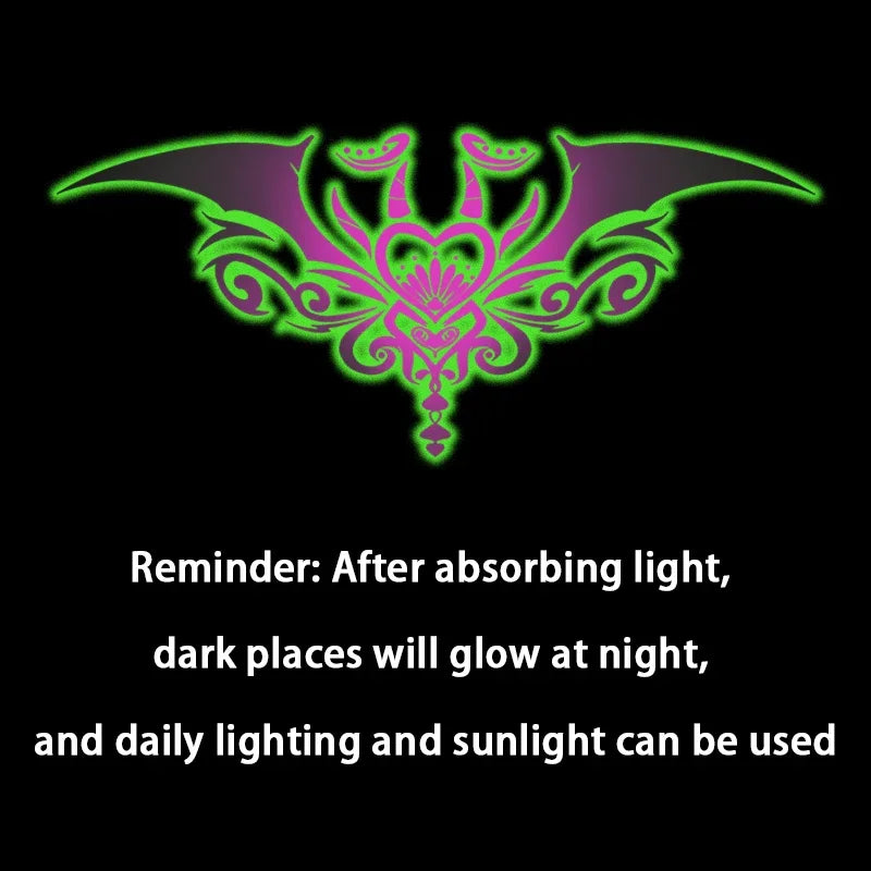 Night glowing deep purple sexy chest, abdomen, and leg temporary stickers waterproof, sweat proof, and charming tattoo stickers Qme