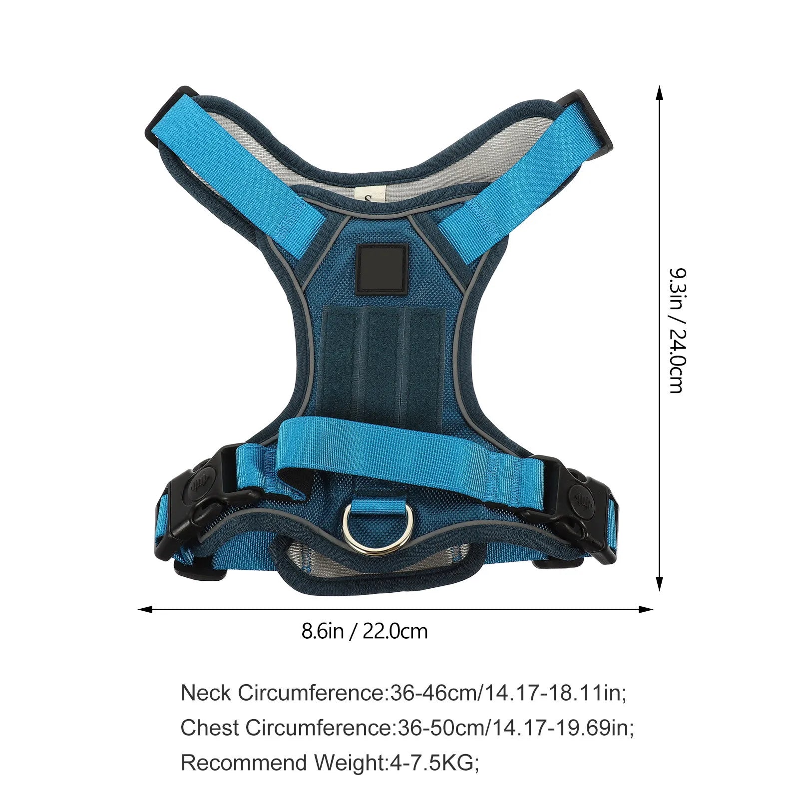 Dog Harness Pet Dog Vest Adjustable Portable Puppy Harness for Small Dogs Thickened Buckle Wear-Resistant Oxford Material Snug Qme