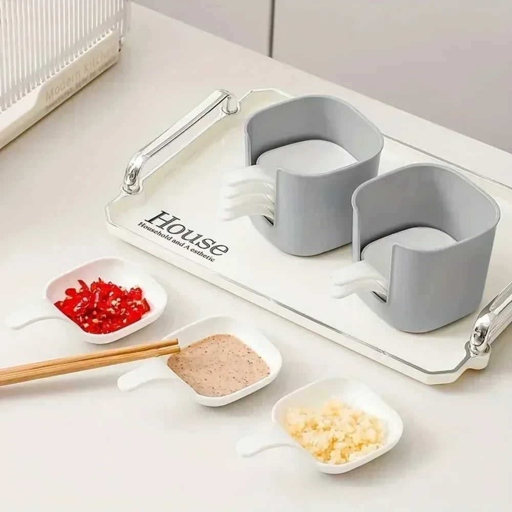 Sauce Dish Food Dipping Setsnack Seasoning Container Tomato Plates Qme