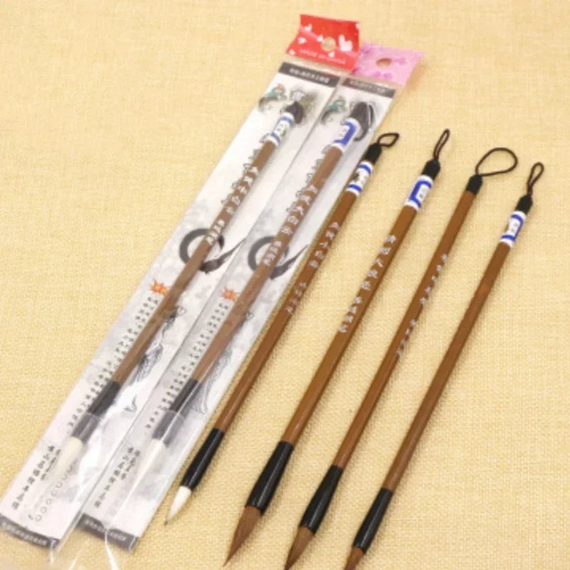 3Pcs Enlightenment Brush Calligraphy Practice Brush Student Practice Brush Beginner Calligraphy Brush Painting Stationery Qme
