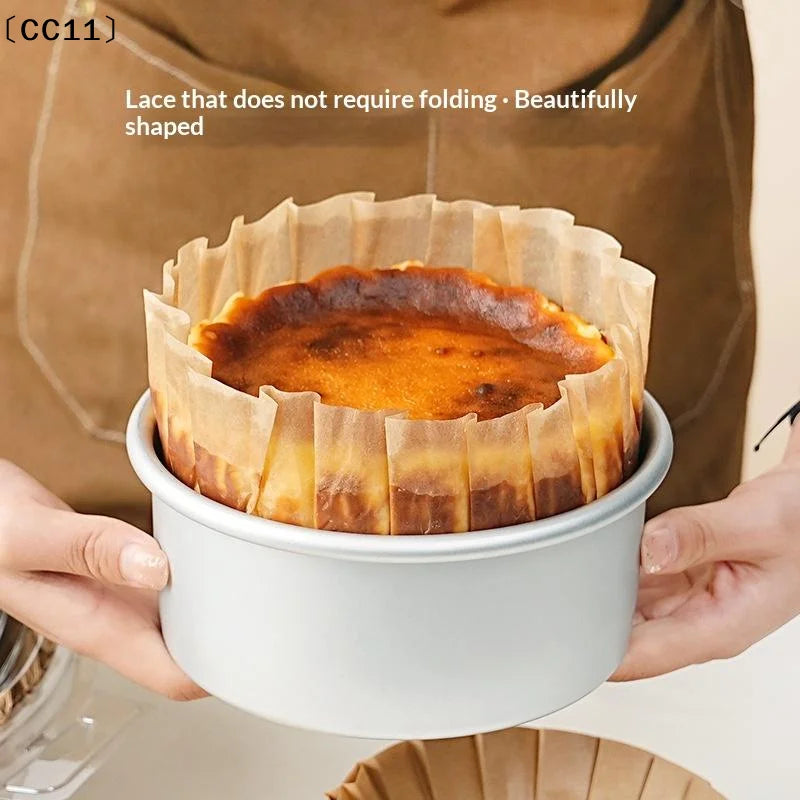 Basque Cheesecake Oil Paper Tray Foldable Cake Mold Disposable Qme