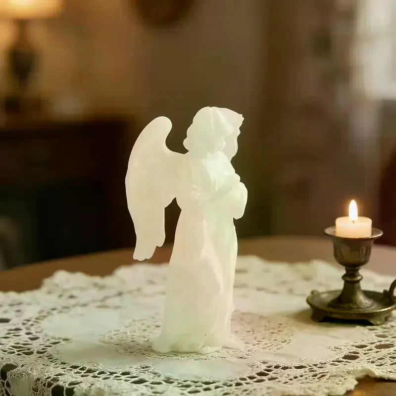 Glow Dark Cute Fairy Girl Angel Figurine Peaceful Prayer Angels Qme