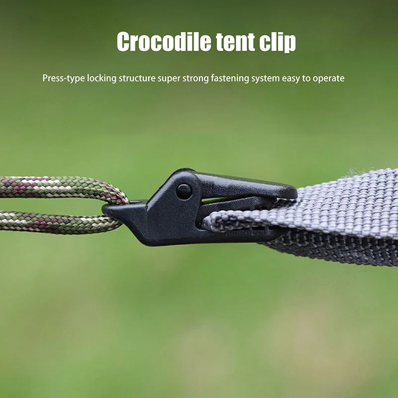 Tarp Clips 10-Pack Black Crocodile Clip Small Outdoor Camping Awning Qme Default Title