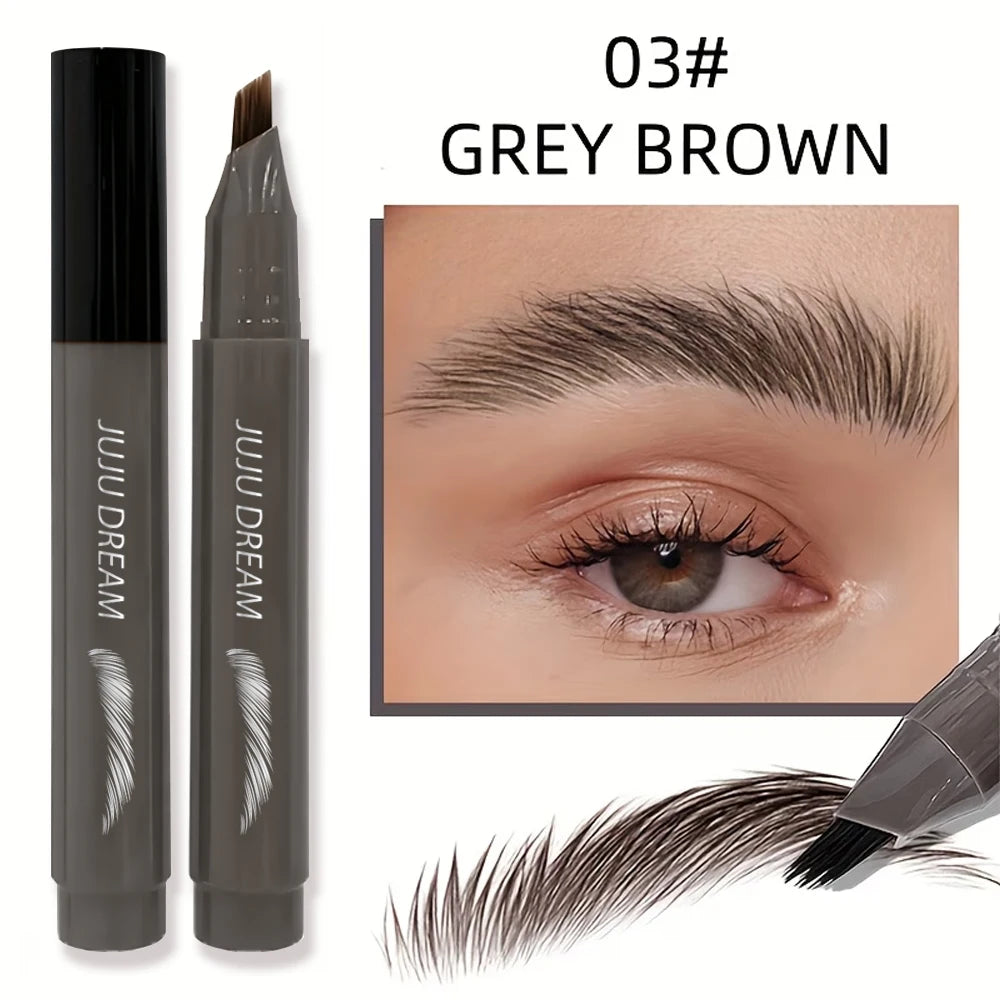 Waterproof Four-pronged Eyebrow Pencil Hair-like Smudge-proof Qme 03