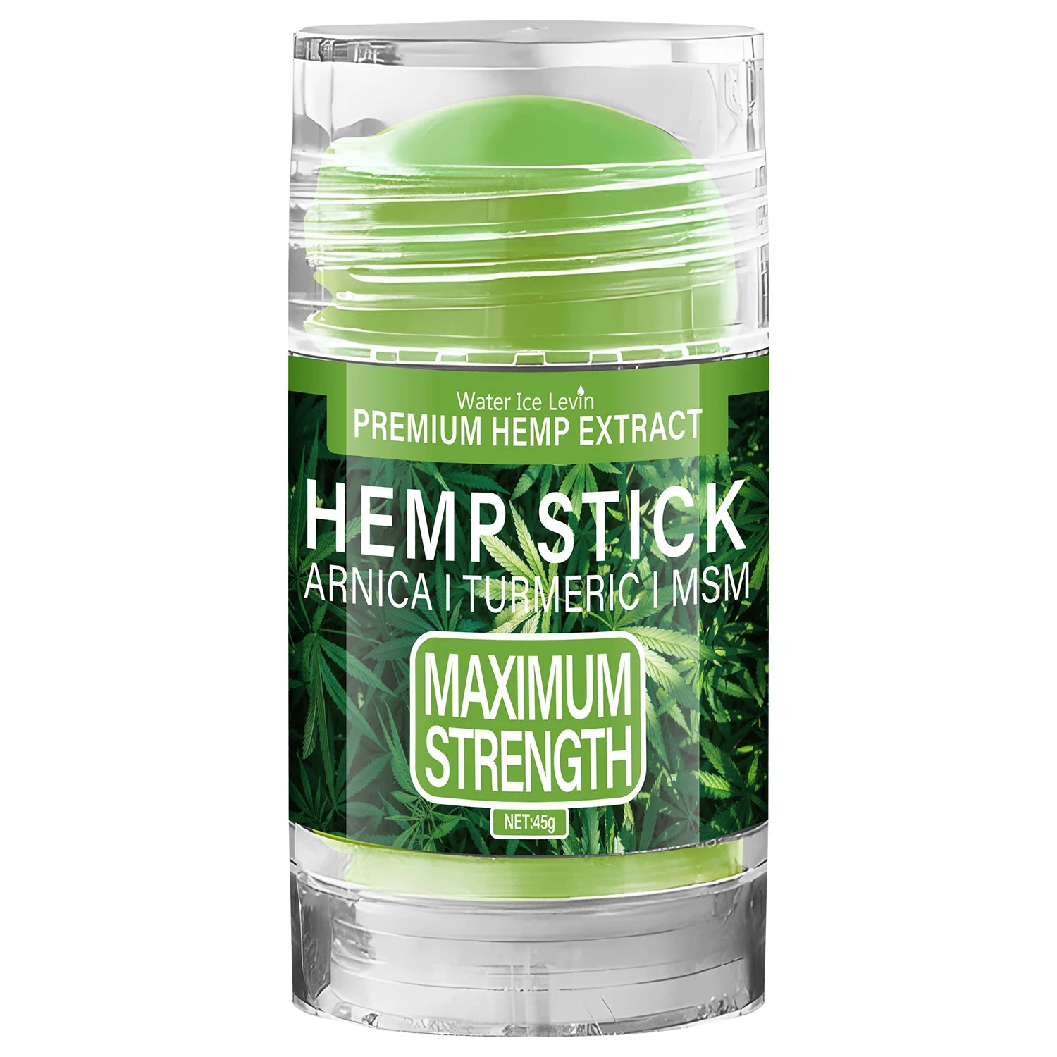 Premium Hemp Stick with Arnica & Turmeric - Maximum Strength Moisturizing Stick for Skin & Joint Care Qme green 45g