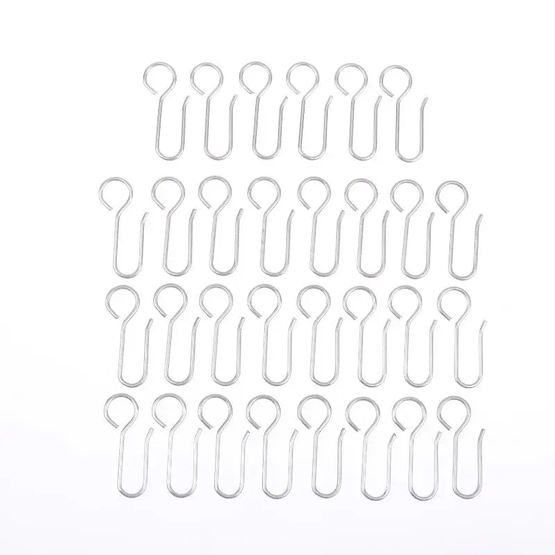 30Pcs Handy Curtain Accessories Metal Curtain Track Install Hooks S Shaped Metal Ceiling Shower Curtain Decoration Hooks. Qme