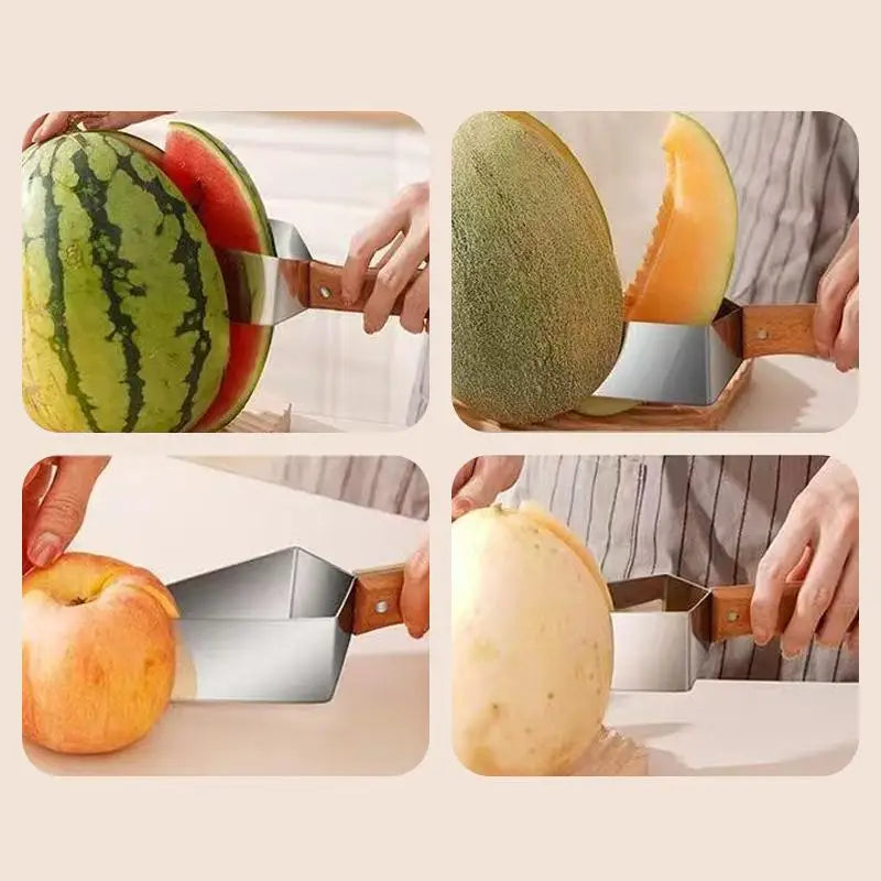 Creative Stainless Steel Watermelon Slicer Cantaloupe Honeydew Melon Qme
