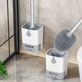 Home Multi-functional Toilet Brush Set Brush For Bathroom Cleaning Cleaner With Holder Qme White
