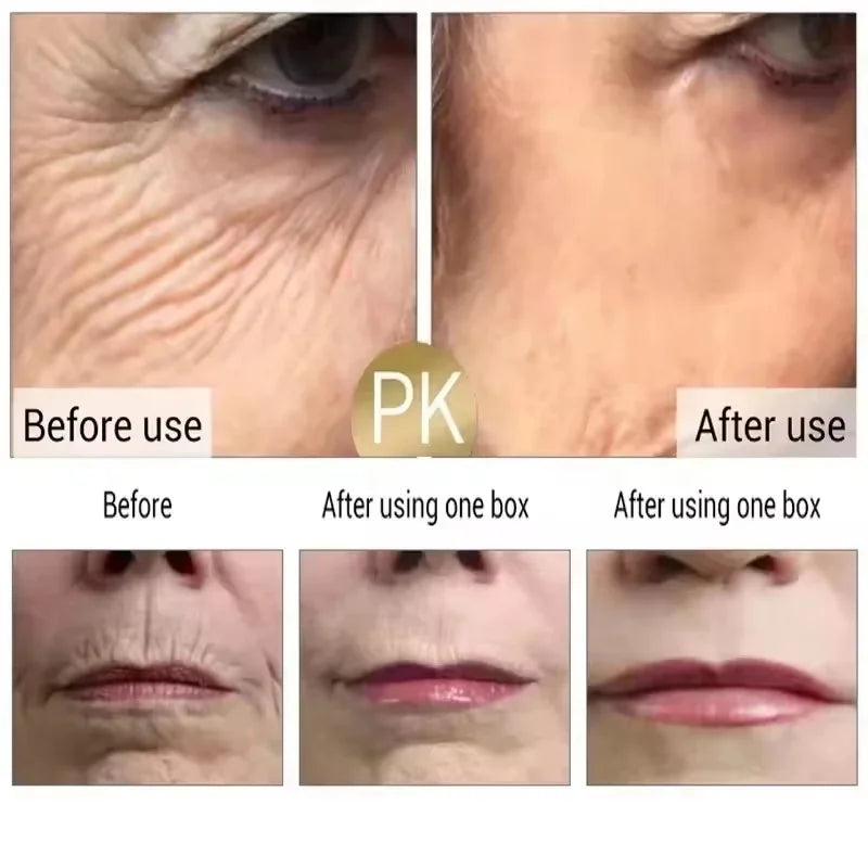 Blue Copper Peptide Wrinkle Remover Serum Instant Firming Lifting Anti-Aging Fade Fine Lines Whitening Korean Skin Care Products Qme