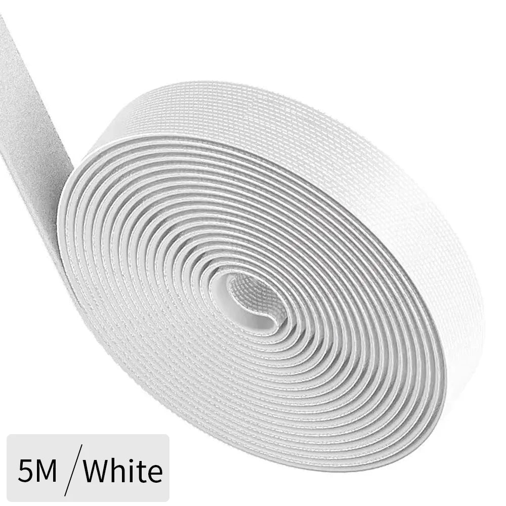 5/3/2/1/0.5m Cable Organizer USB Cable Wire Winder Clip Earphone Mouse Cables Management USB Charger Protector For Mobilephone Qme White 5m