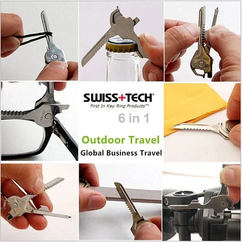 1 Useful Multifunction Knife Practical Swiss Tech Utili Key Outdoor Qme
