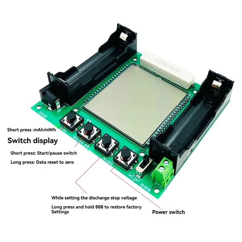 A02F-Lithium Battery Capacity Tester LCD Digital Display True Capacity Module Test True Capacity Qme