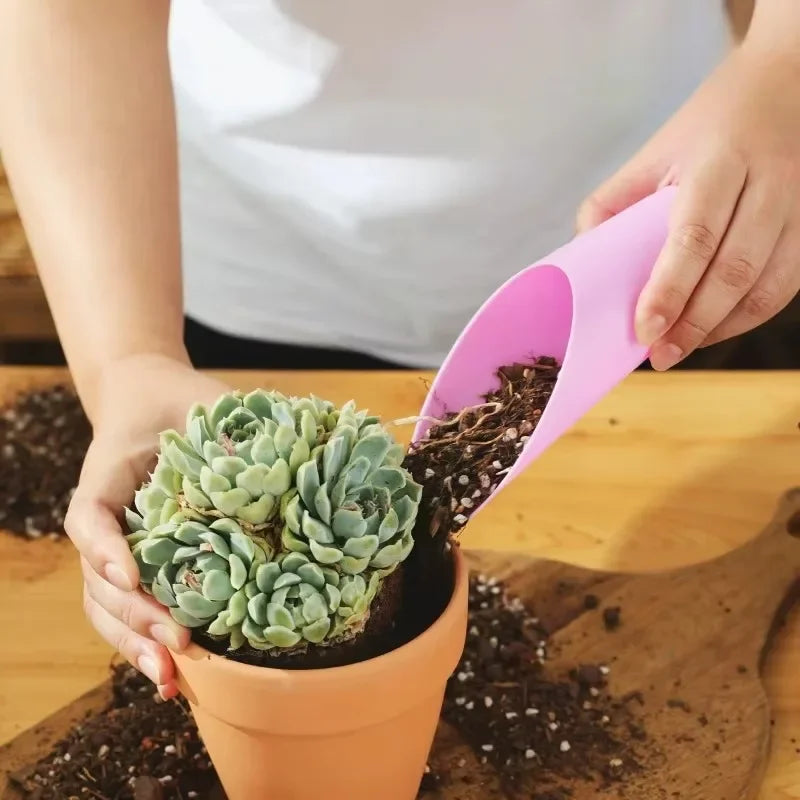 Succulent Plastic Shovel Bucket Colorful Micro Landscape Green Plant Qme