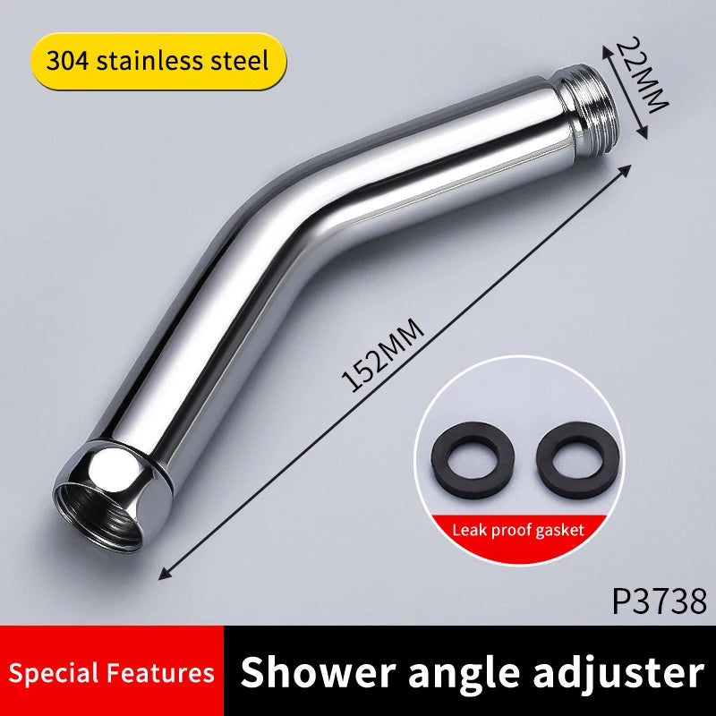 Shower Arm Extension Adjustable Angle Shower Head Adapter 135° Elbow Connector Qme C