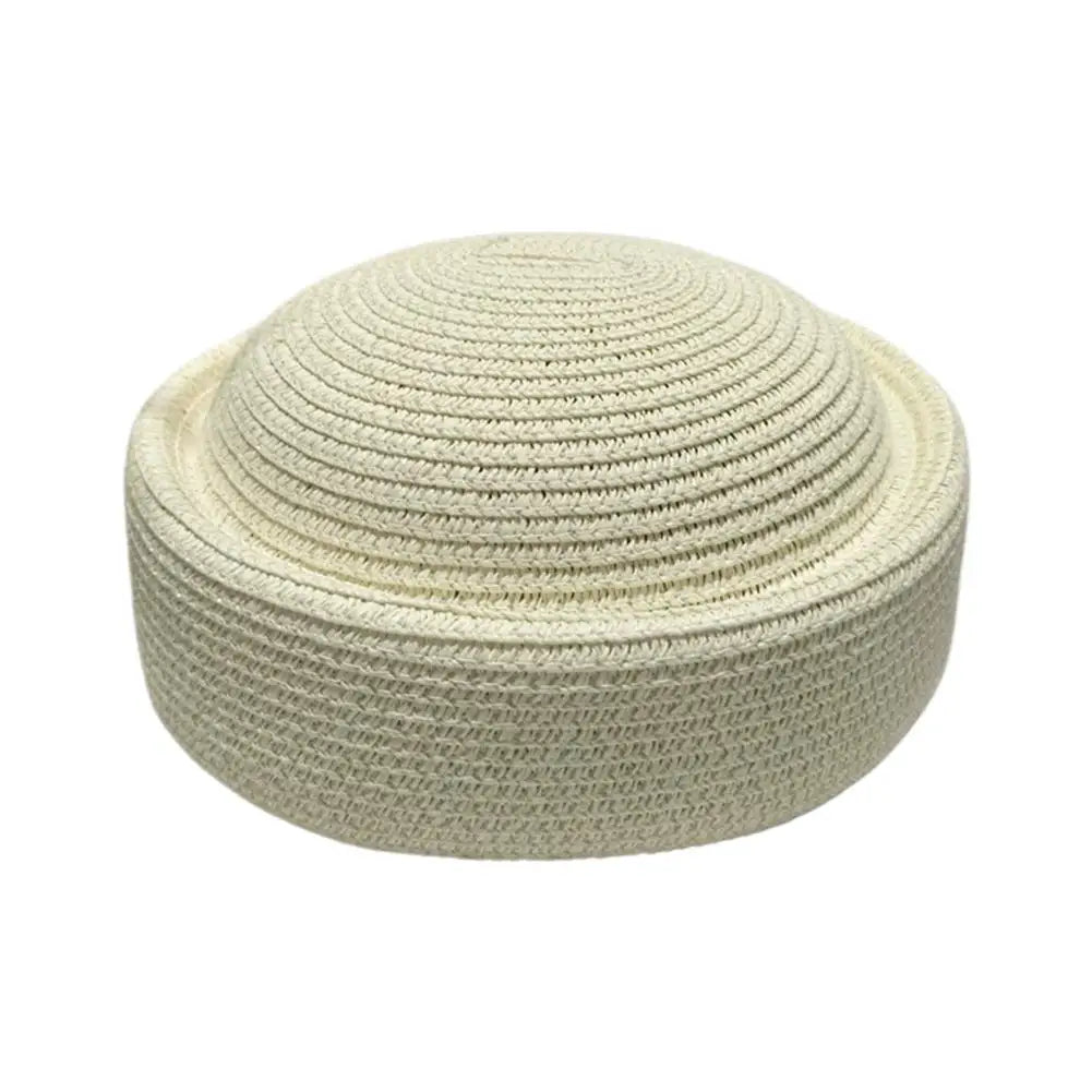 Round Raffia Straw Hats Women's Hat Summer Sunscreen Outdoor Qme G One size