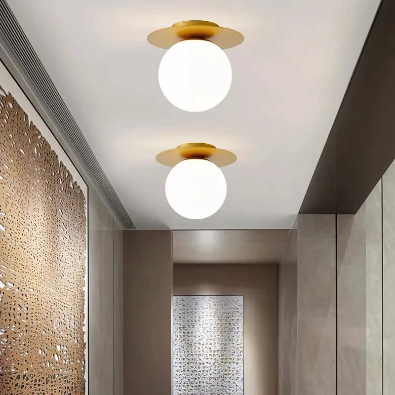 Nordic Modern Ceiling Light Surface Mounted Balcony Tube Light LED Circular Embedded Small Ceiling Hallway Spotlight Home Decor Qme