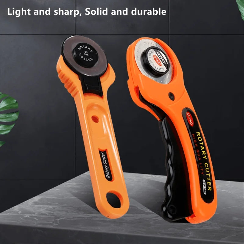 Rotating fabric cutter,cardboard sewing,quilting,roller fabric cutting, tailor scissors tool, dress and clothing making DIY tool Qme