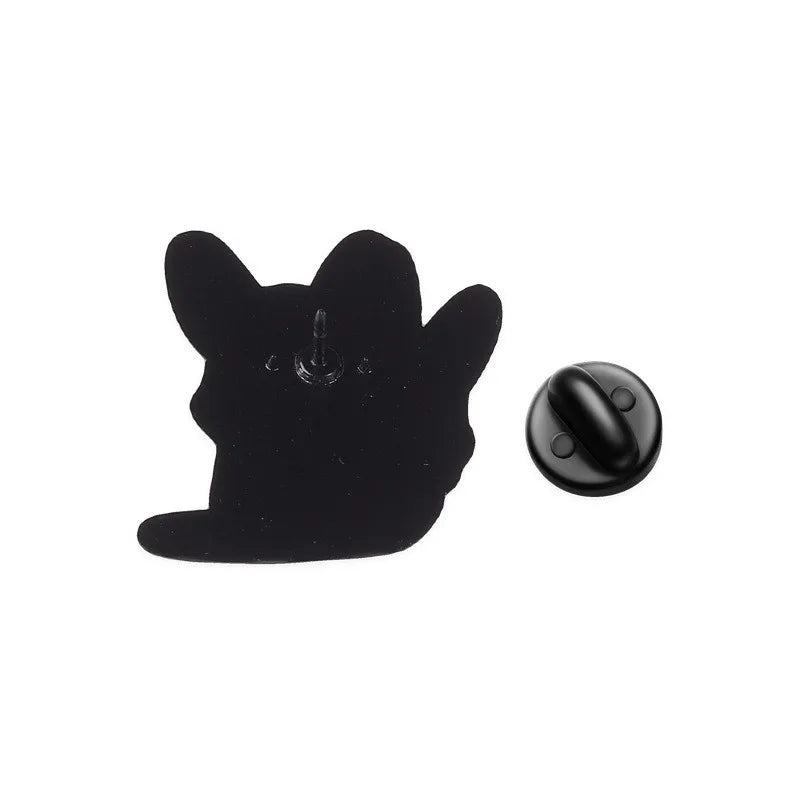 Cute Cartoon Rabbit Metal Enamel Pins Angel Halo Shadow Bunny & Slogan Text Brooches Backpack Hat Decor Gift For Teen Girls Qme