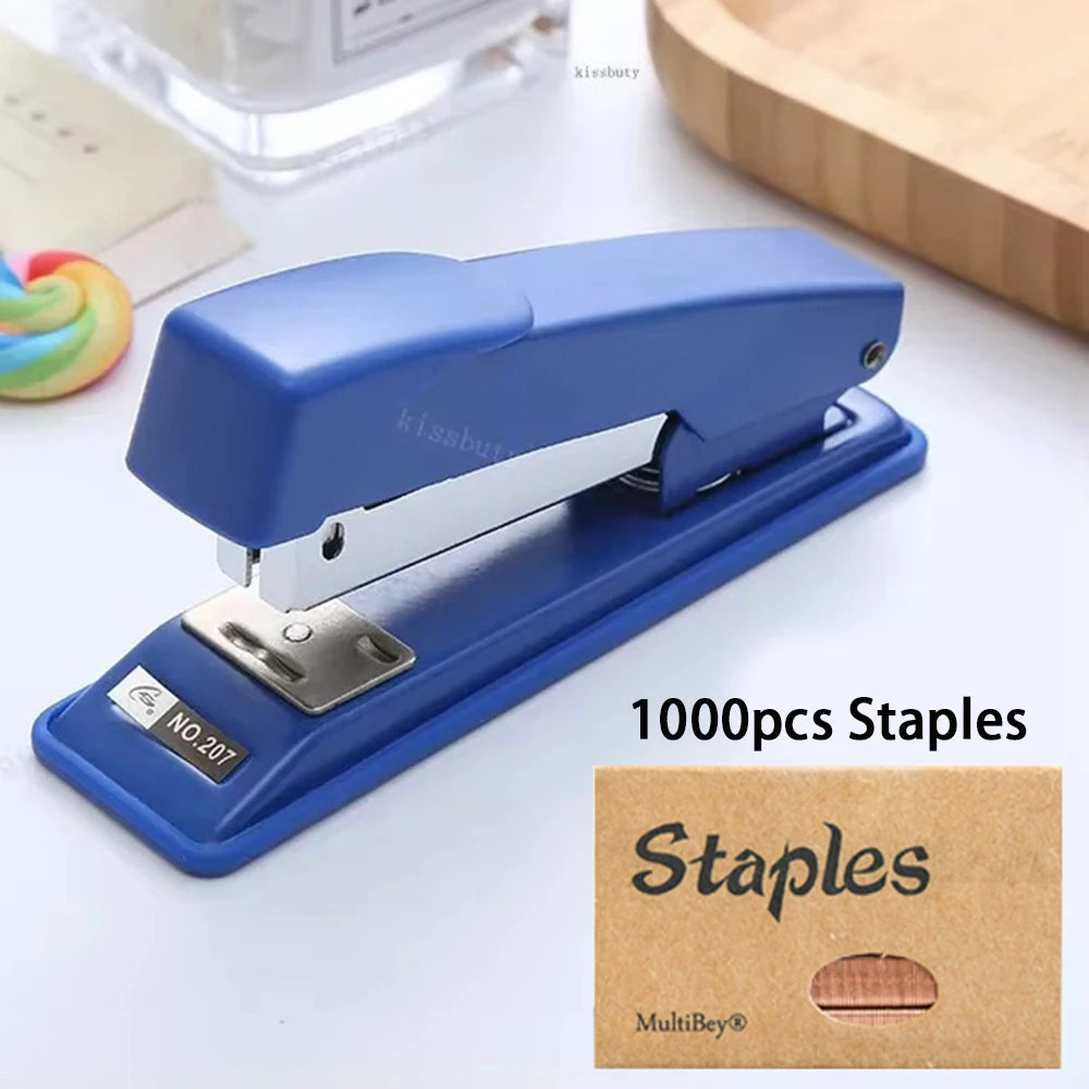 Durable Stapler With 1000 Nails Capable Of Binding 20~25 Sheets Of Paper Professional Office And Study Stationery Supplies Qme blue