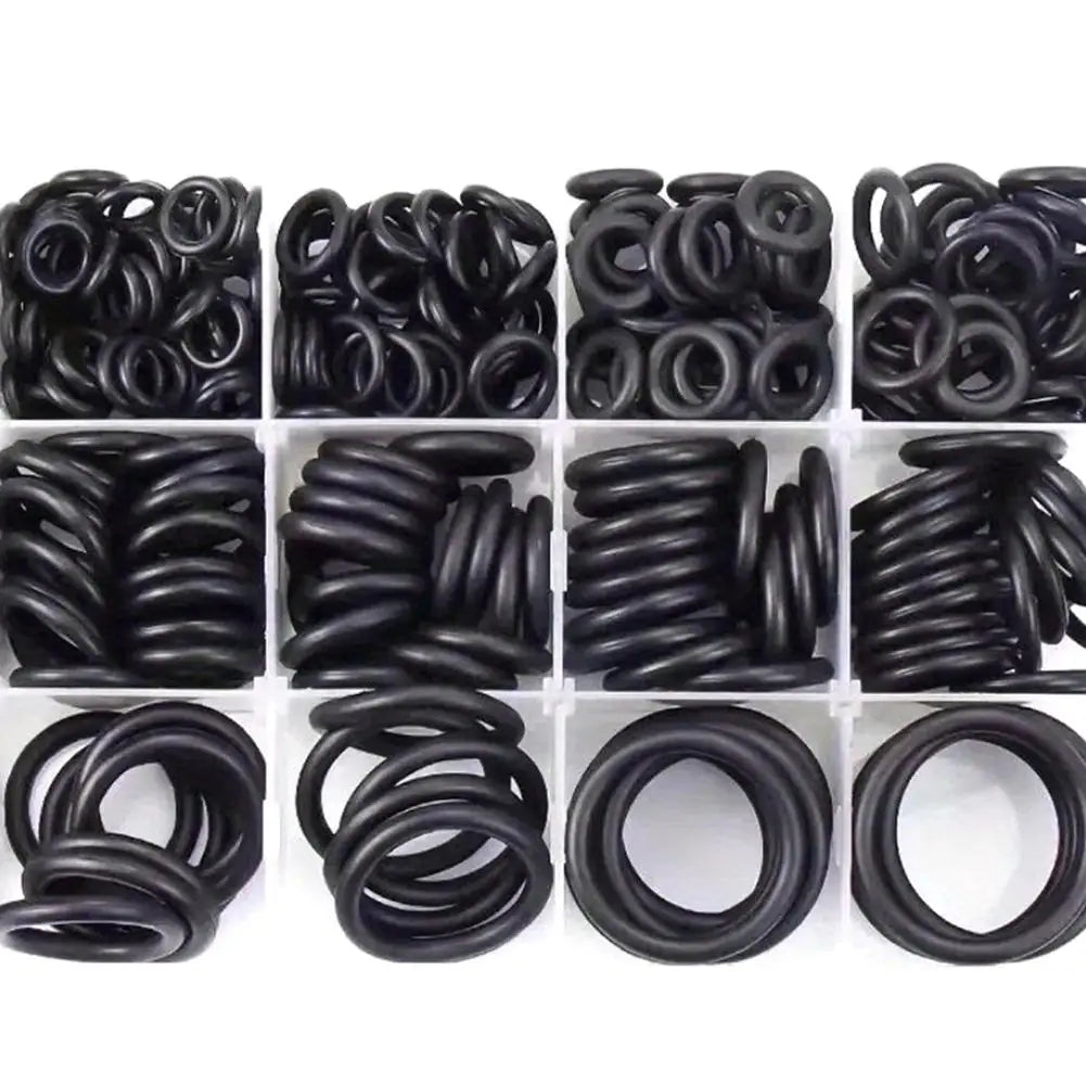 Rubber O-ring Assortment Black Sealing Gasket Faucet Automotive Air Qme