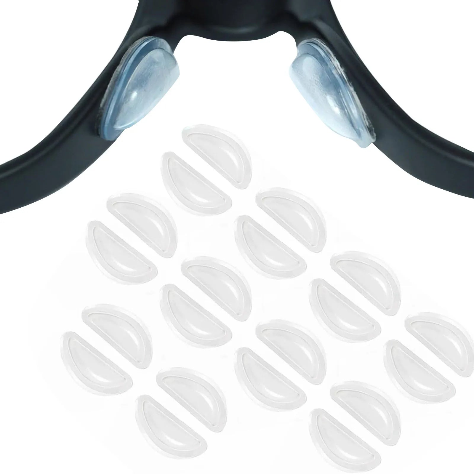 10 Pairs Of Glasses Mini Nose Pads for Glasses Durable Anti-slip Self-Adhesive Silicone Soft Glasses Nose Pads for All Glasses Qme