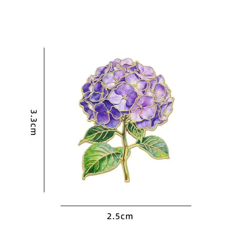 1/4Pcs Assorted Elegant Botanical Enamel Flower Pins Plant Lapel Brooches for School Uniform Decor Students Birthday Gift Qme A2