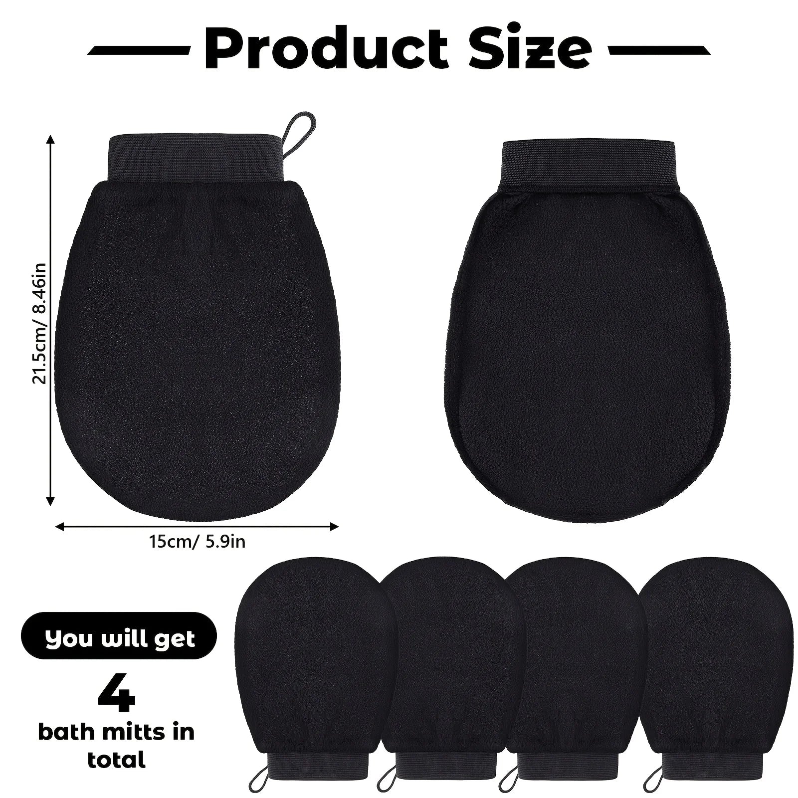 Exfoliating gloves/mites - remove brown color. Body exfoliation during bathing, showering, and hydrotherapy, exfoliating gloves Qme