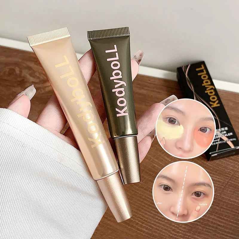 2 Colors Liquid Concealer, Waterproof Under Eye Corrector for Dark Circles Tear Trough, Full Coverage Spot Concealer Makeup Qme