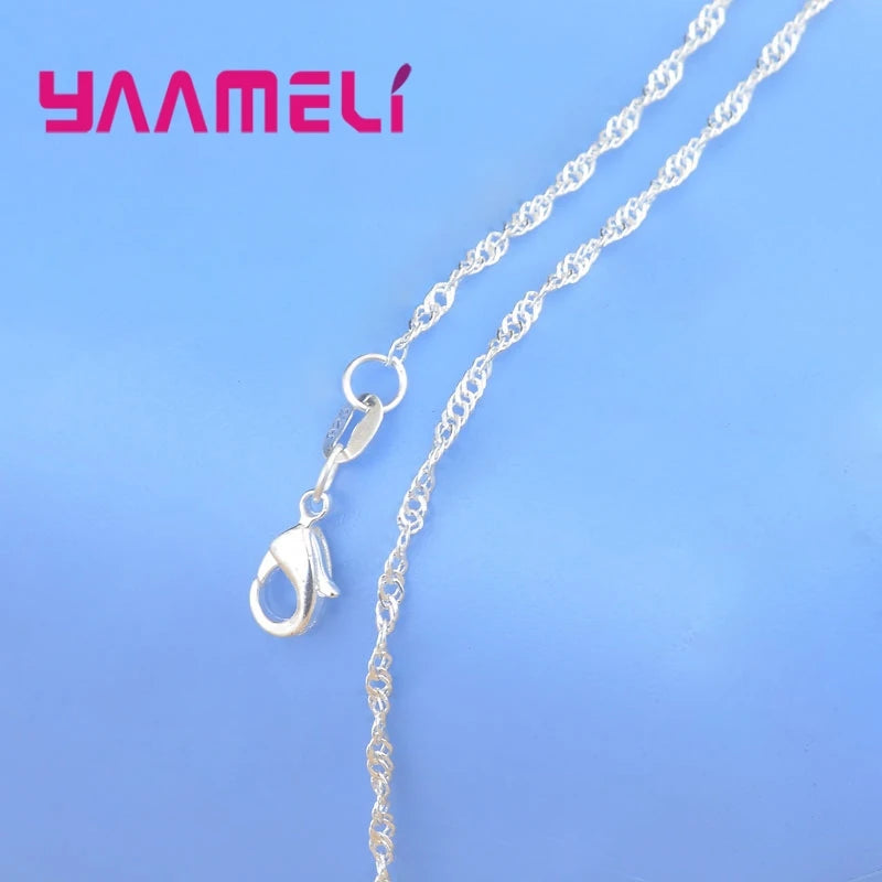 Big Sale Sample Order 20Pcs Mix 20 Styles 18" Genuine 925 Sterling Silver Color Link Necklace Set Chains+Lobster Clasps Qme