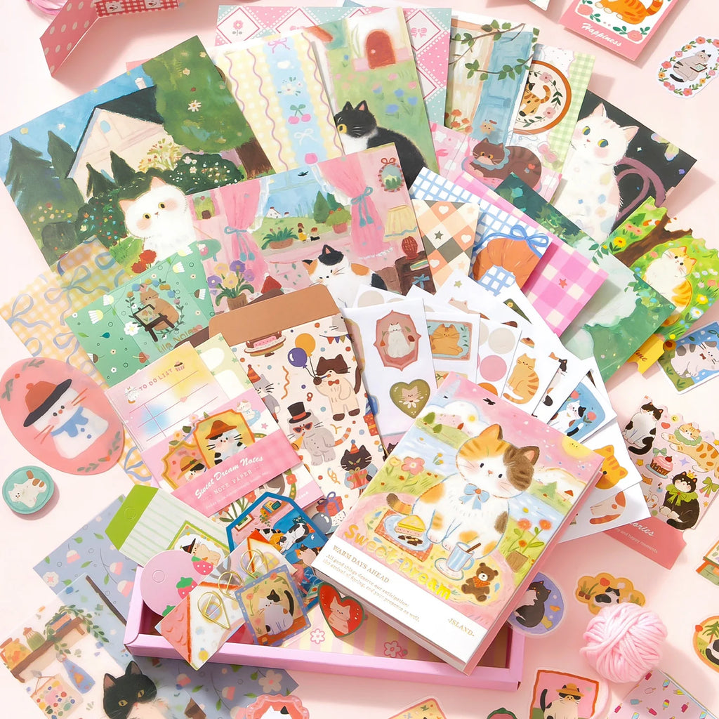 TIANZI Cute Gift Boxes Handbooks School Student Reward Small Gifts Children's Stationery Set Scrapbooking Supplies Qme