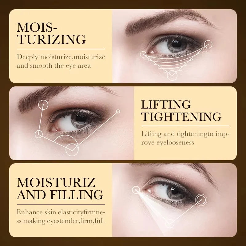 Snail Mucin Eye Cream Stick Wrinkle Removing Lightening Dark Circle Remove Eye Bag Anti-Puffiness Firming Fade Fine Lines Qme