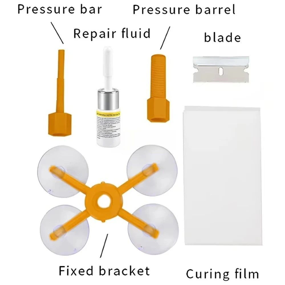 Windshield Repair Kit Scratche Quick Fix Car Styling Cracked Glass Windscreen Resin Sealer DIY Auto Window Screen Polishing Tool Qme