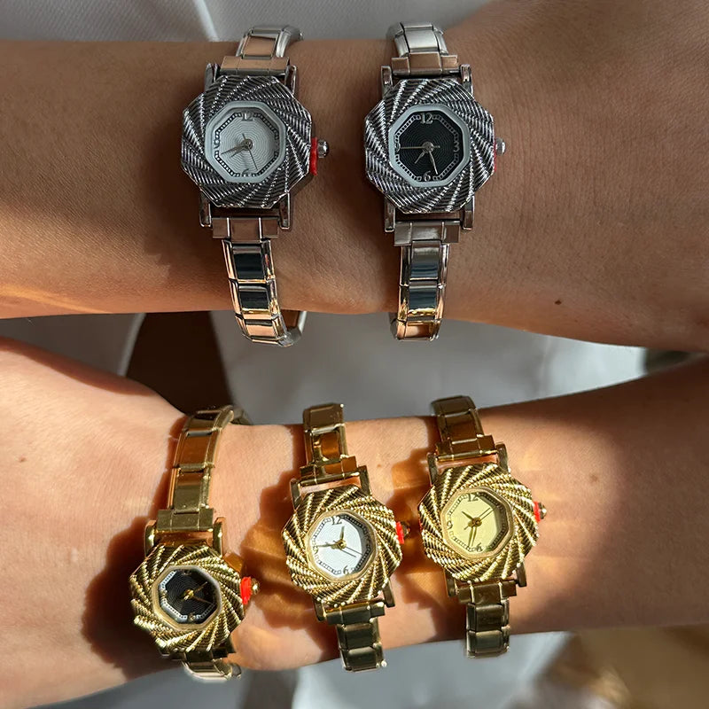 Wholesale Women's Mens DIY 9MM Width Italian Elastic Charm Stainless Alien Shape Watch Bracelet Bangle Party Friend Jewelry Gift Qme