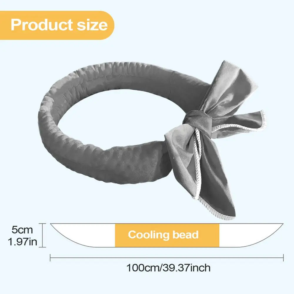 Cooling Scarf Dogs Reusable Washable Neck Wrap Outdoor Pet Cat Ice Qme GRAY China Mainland