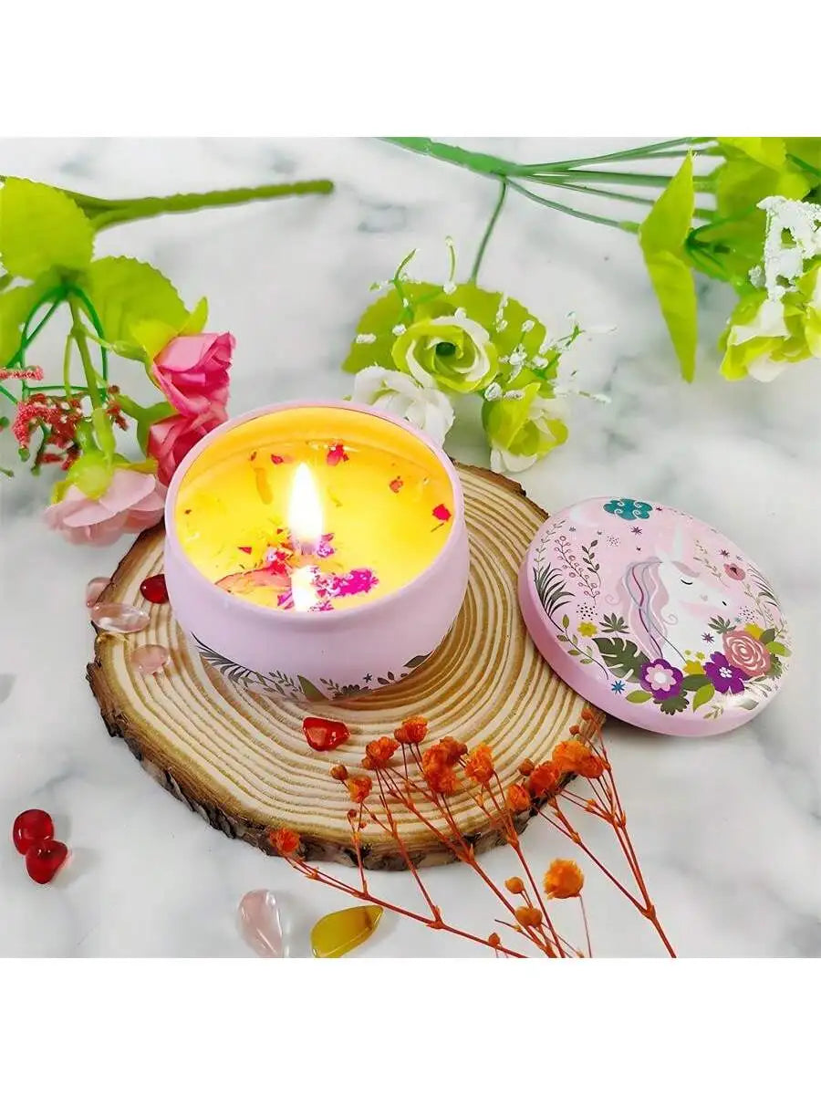 4 Cans Melt Wax Aromatherapy Homemade Soy Candle Cup Flower Candles Qme Paris Reversed