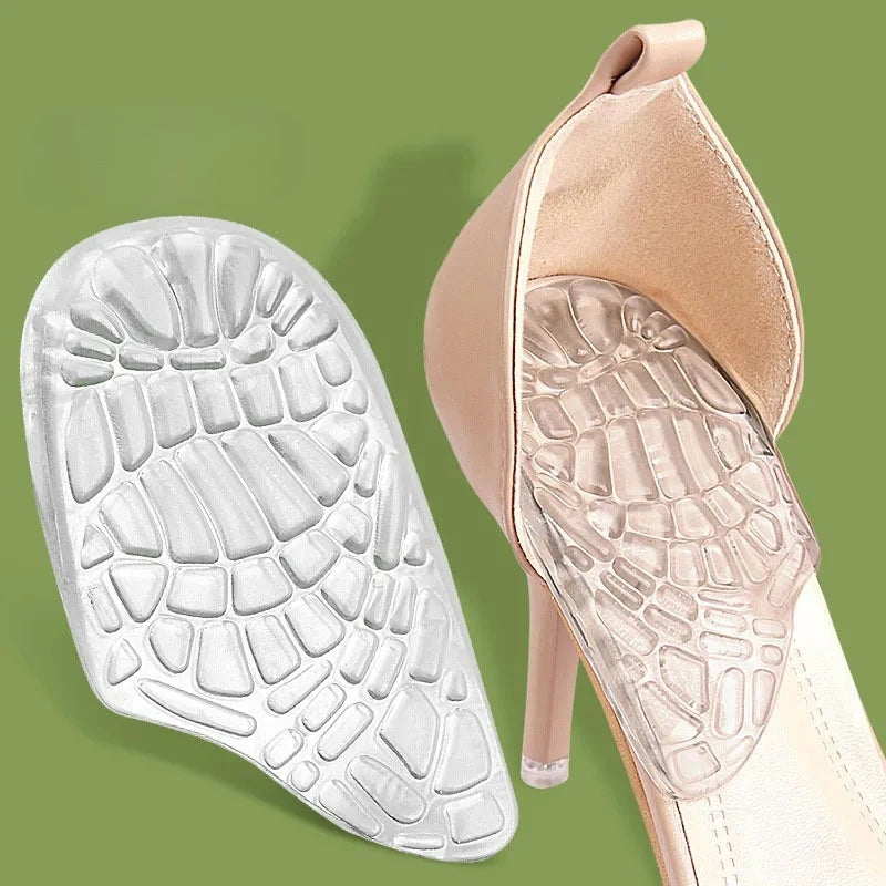 1 Pair Silicone Heel Cups Insoles Plantar Discomfort Women's Cushion Qme Clear