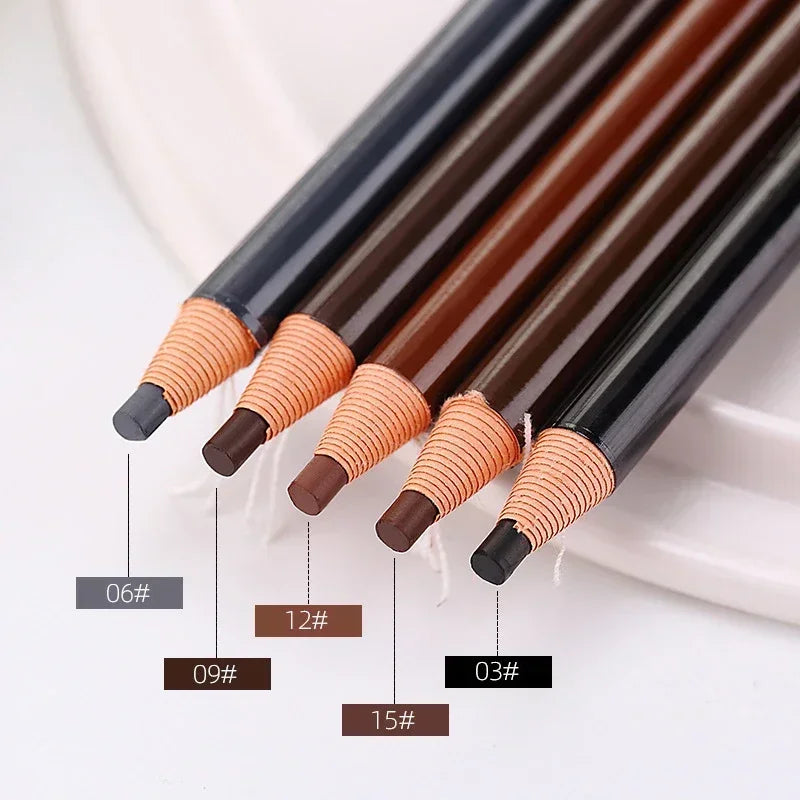 Waterproof Art Tint Makeup Eye Brow Pen 5pcs Professional Microblading Pencil Eyebrow Tattoo Tint Enhancers Cosmetic Wholesale Qme