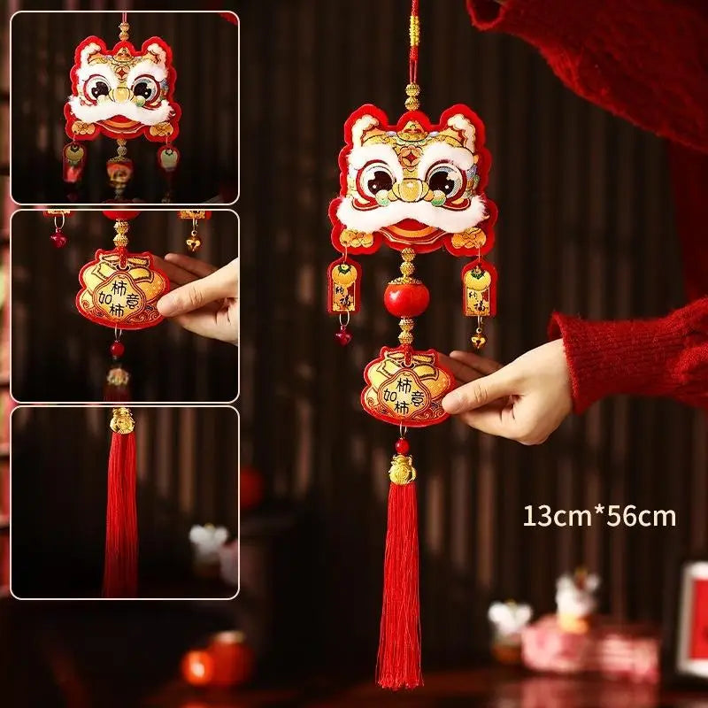 Lucky Lion Dance Decoraitons DIY Party Ornament Spring Festival Home Qme A1