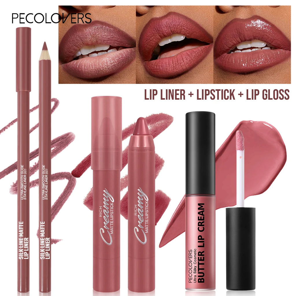 Long-lasting Non-stick Lipstick Pen&waterproof Lipliner Pencil Lip Qme