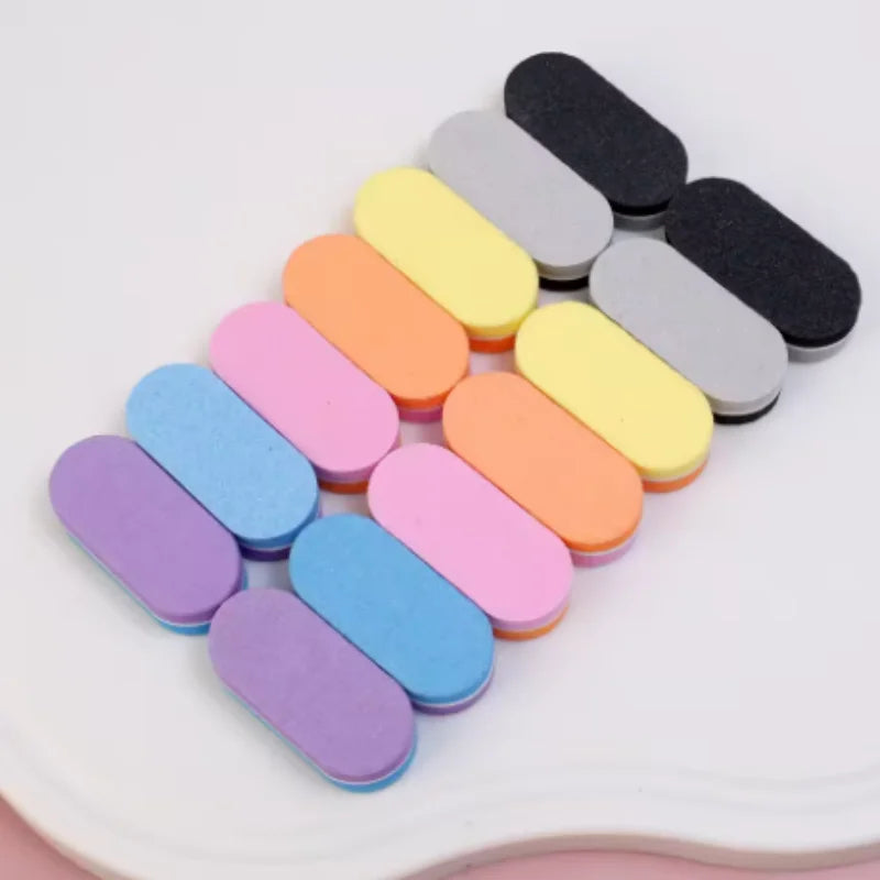 10/50/100pcs mix Professional Buffer Sponge Nail File Mini Double-sided Nails Art Blocks Polishing Manicure Pedicure Qme