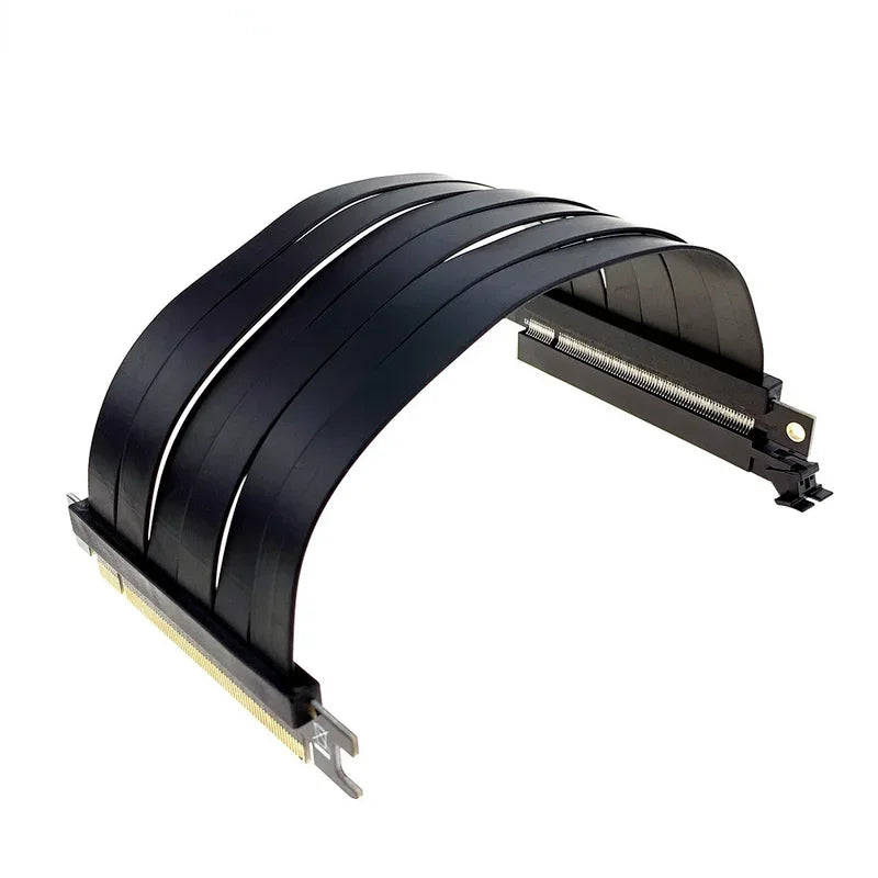 PCIE 3.0 16X Graphics Card Extension Cable Adapter Cable 180 Degrees 90 Degrees Full Speed Anti-Shielding Stability Qme
